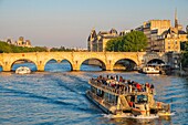 France, Paris, area listed as World Heritage by UNESCO, a fly boat\n