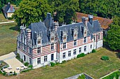 Frankreich, Seine-Maritime, Saint-Maurice-d'Etelan, das Schloss von Etelan (Luftaufnahme)