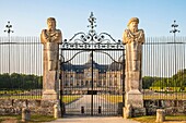 France, Seine et Marne, Maincy, the castle of Vaux le Vicomte, the gates of the garden of honor\n