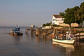 France, Charente Maritime, Gironde Estuary, Talmont sur Gironde, labelled Les Plus Beaux Villages de France (The Most Beautiful Villages of France), the fishing port\n