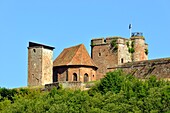 France, Bas Rhin, Parc Naturel Regional des Vosges du Nord (Northern Vosges Regional Natural Park), Lichtenberg, the 14th and 16th century castle\n