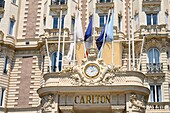 Frankreich, Alpes-Maritimes, Cannes, La Croisette, Carlton Hotel Eingang Detail