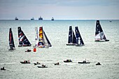 France, Seine Maritime, Le Havre, Transat Jacques Vabre, boats on the start line\n