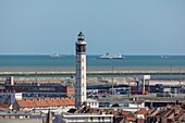 Frankreich, Pas de Calais, Calais, Leuchtturm von Calais aus dem Jahr 1848