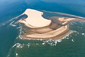 France, Gironde, Le Verdon sur Mer, l'Ile sans Nom (aerial view)\n