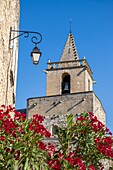 France, Vaucluse, Venasque, labeled the Most Beautiful Villages of France, the Romanesque church of the 13th century dedicated to Notre-Dame\n