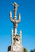 France, Finistere, Pont-Aven, le Nizon hamlet, Saint-Amet church and the calvary that inspired The Green Christ of Paul Gauguin\n