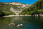 France, Ardeche, Reserve Naturelle des Gorges de l'Ardeche, Saint Remeze, Bivouac de Gournier\n
