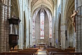 Frankreich, Herault, Clermont l'Herault, Kirchenschiff der Kirche St. Paul