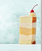 Pina colada ice cream cake