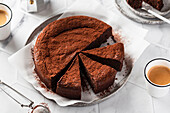 Flourless almond and chocolate cake