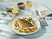 Sea bream fillet 'Marseille' with fennel and zucchini vegetables