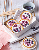 Blueberry yogurt tartlets