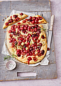 Sweet cherry focaccia