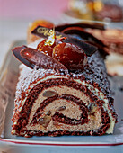 Buche De Noel with chestnut cream