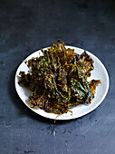 Oven-roasted kale