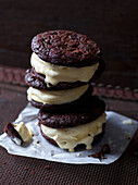 Cookie ice cream sandwiches