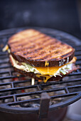 Grilled beef and cheese sandwich