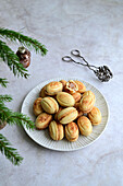 Shortbread biscuit nuts with boiled condensed milk