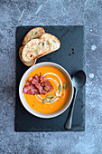 Pumpkin soup with bacon