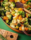 Ayurvedic oven vegetables with pumpkin and spices
