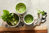 Asian bok choy smoothie with banana, ginger and lemongrass