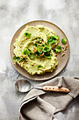 Brussels sprouts puree with walnuts