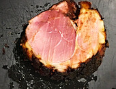 Grilled syrupy roast ham