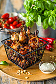 Marinated chicken wings from the Air Fryer