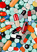 Assorted pills, illustration