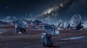 Event Horizon Telescope observatories, composite image