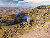 Hikers on Quinag, Assynt, Scotland, UK