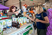 Food vendor at vegan food festival