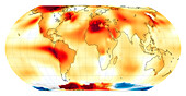 Global temperature anomalies, July 2023