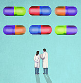 Drug choice, conceptual illustration