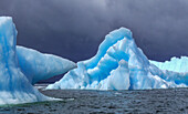 Icebergs in lagoon at San Rafael Glacier, Chile