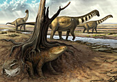 Fauna of the Adamantina Formation, illustration