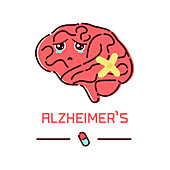 Alzheimerâ€™s disease, conceptual illustration