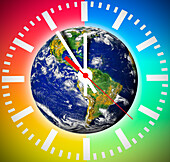 Doomsday Clock, conceptual composite image
