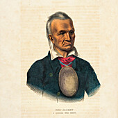 Red-Jacket, Seneca war Chief, illustration