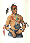 Hoowanneka, Winnebago Chief, illustration