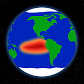 El Nino climate pattern, illustration