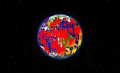 Global population, conceptual composite image