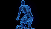 Man cycling, illustration