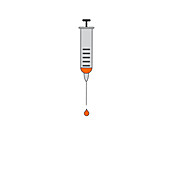 Platelet rich plasma injection, conceptual illustration