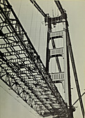 Golden Gate Bridge under construction, 1937