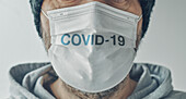 Man wearing COVID-19 mask