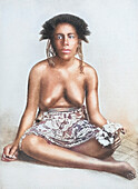 Solomon Islands woman in native dress