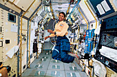 Mae Jemison inside Spacelab-J module, STS-47