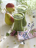Wild herb and fruit smoothie